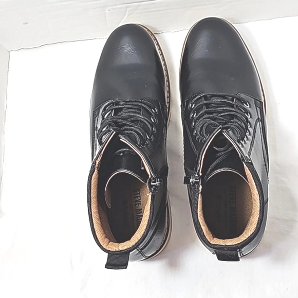 Steve Madden Mens chukka boots sz 12M black ortholite comfort foam insole work - Picture 3 of 15